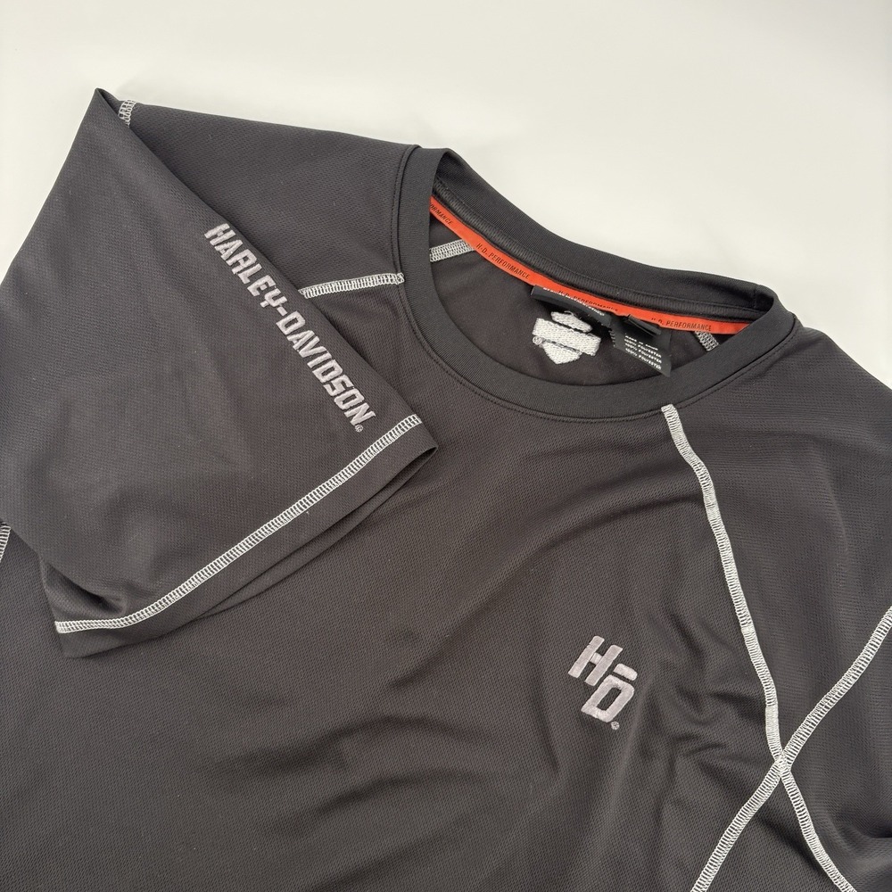 Harley-Davidson‎ Performance Shirt Mens Extra Large Gray Short Sleeve